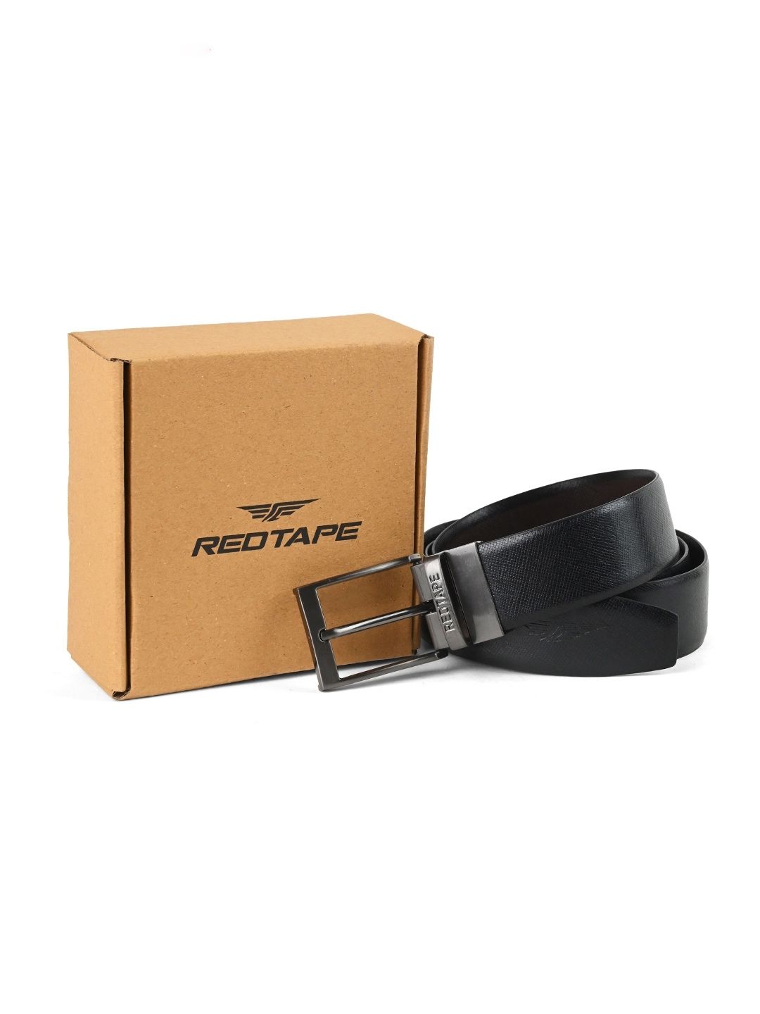 Red Tape Men Textured Leather Reversible Belt