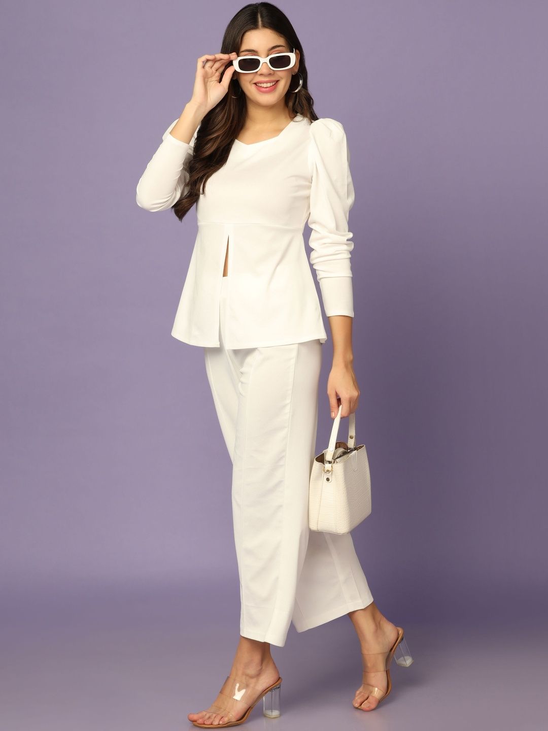 LERIYA FASHION Square Neck Top & Trousers Co-Ords
