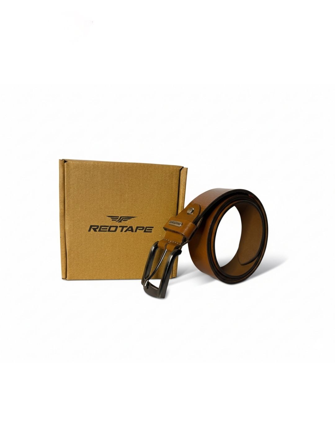 Red Tape Men Tan Textured Leather Belt
