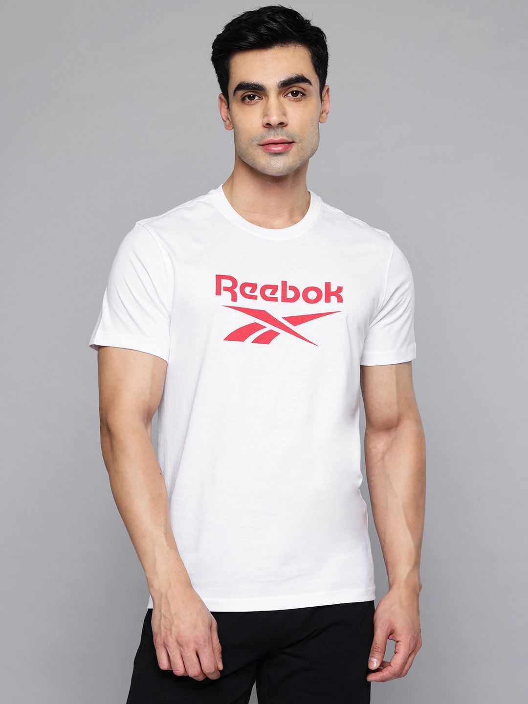Reebok Brand Logo Printed Pure Cotton T-shirt