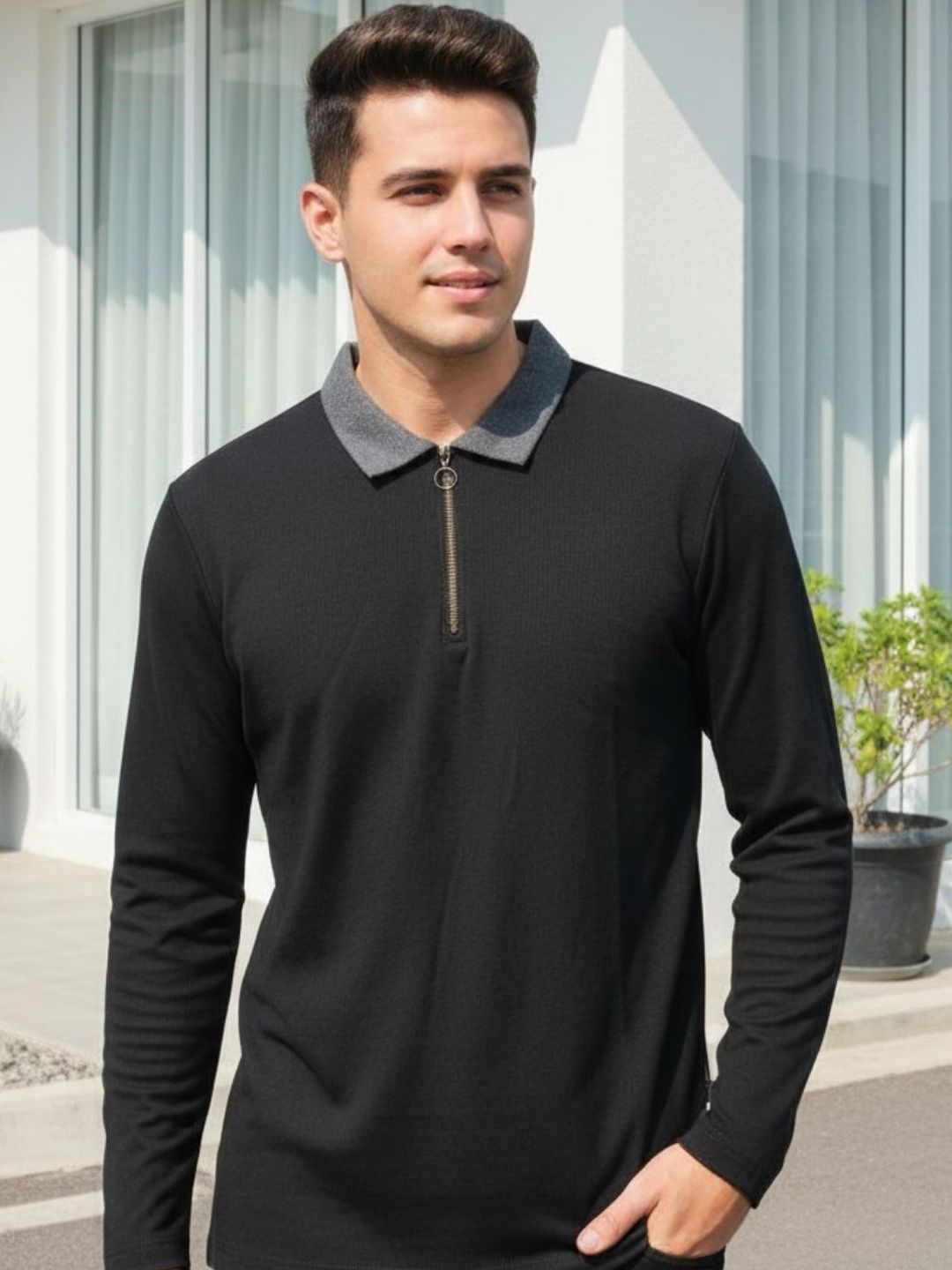 Rigo Men Polo Collar T-shirt