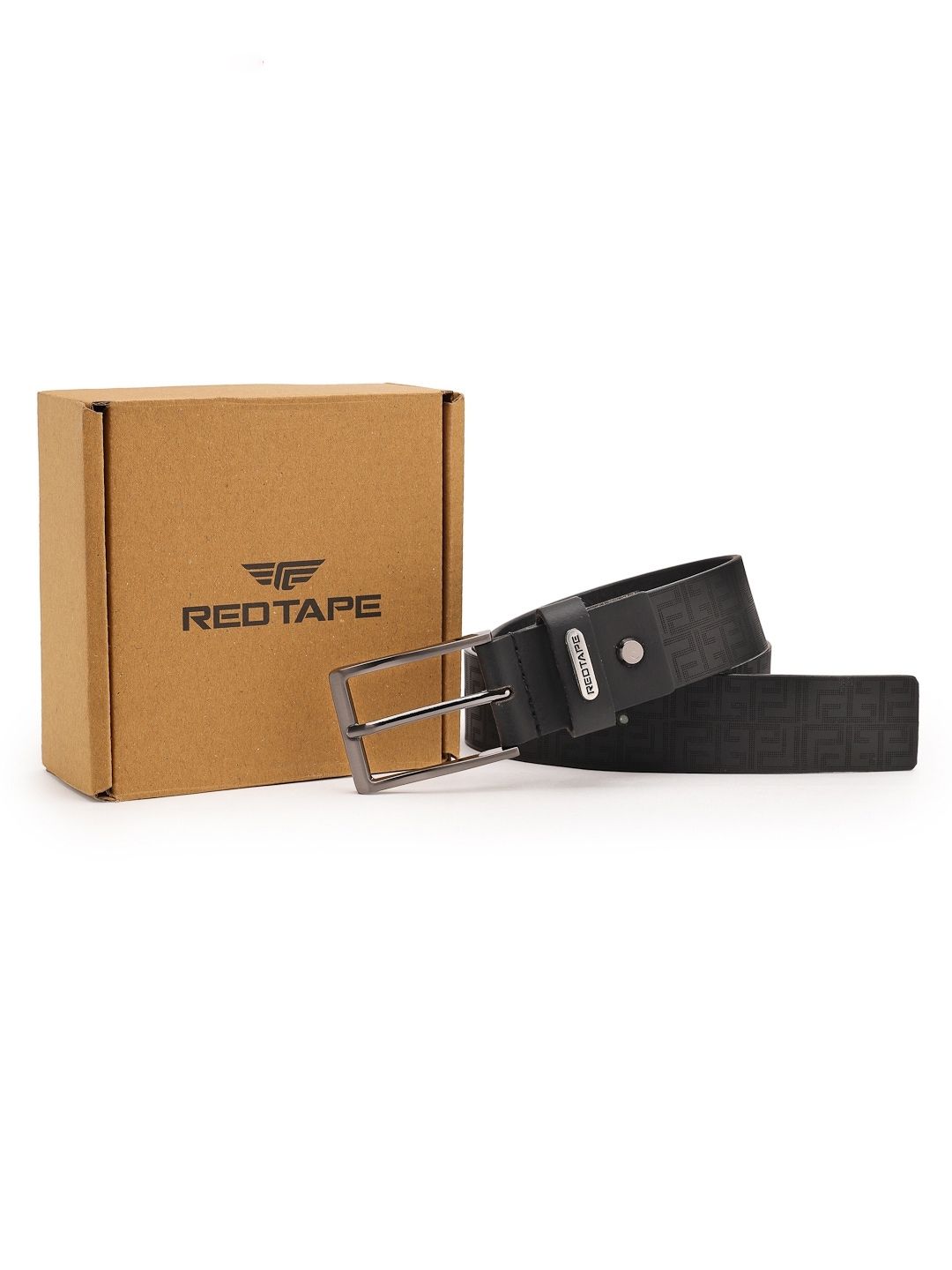 Red Tape Men Textured Leather Belt