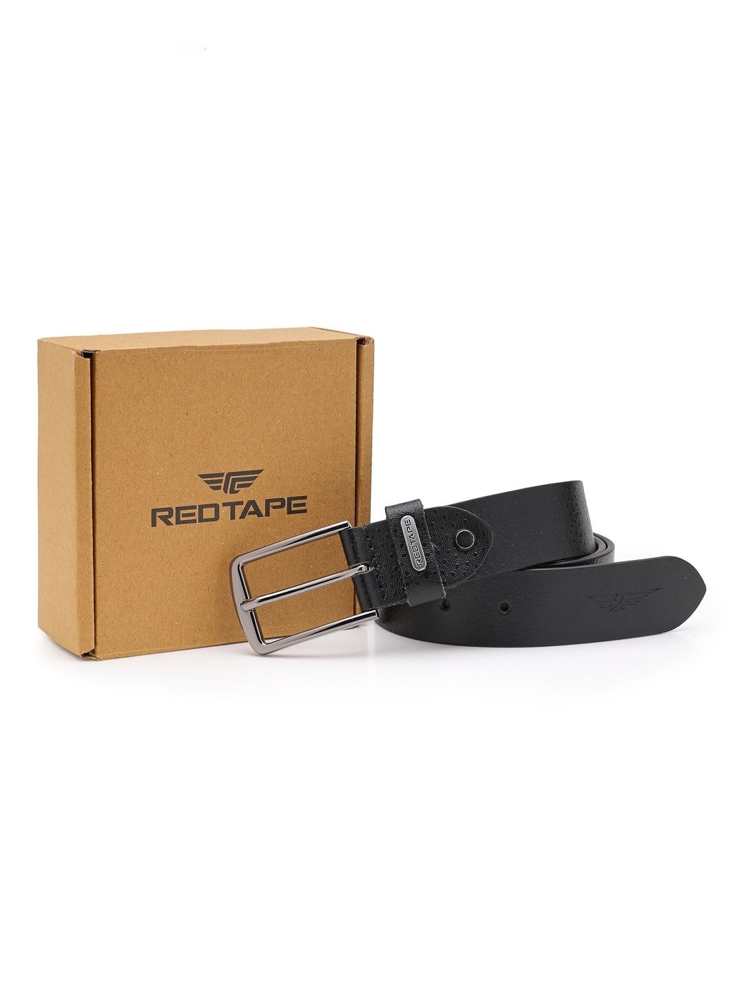 Red Tape Men Textured Leather Belt
