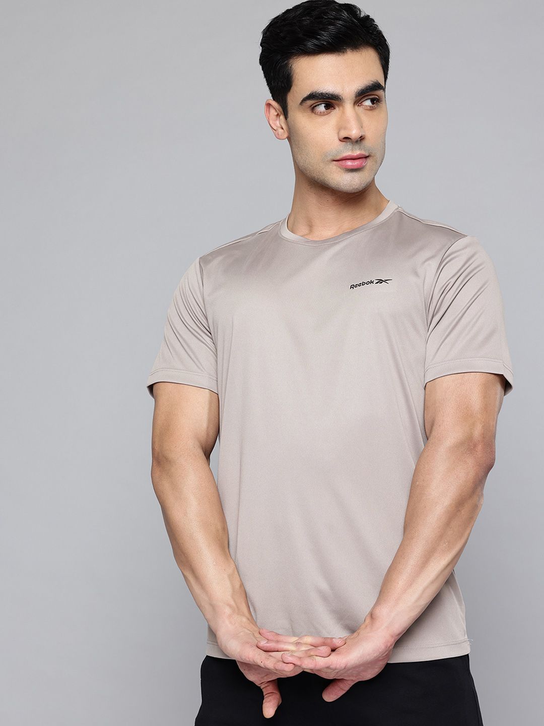 Reebok Brand Logo Printed Polo Collar Training T-shirt