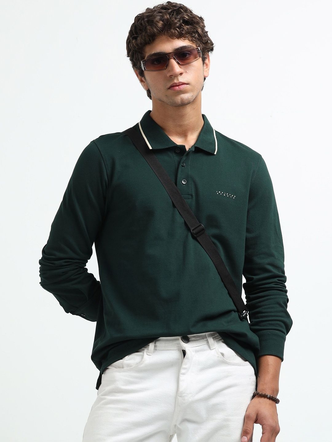 INVICTUS Men Typography Polo Collar T-shirt