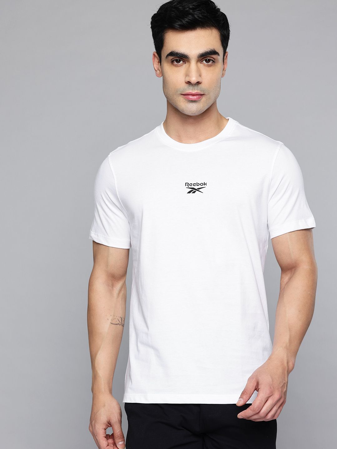 Reebok Brand Logo Pure Cotton T-shirt