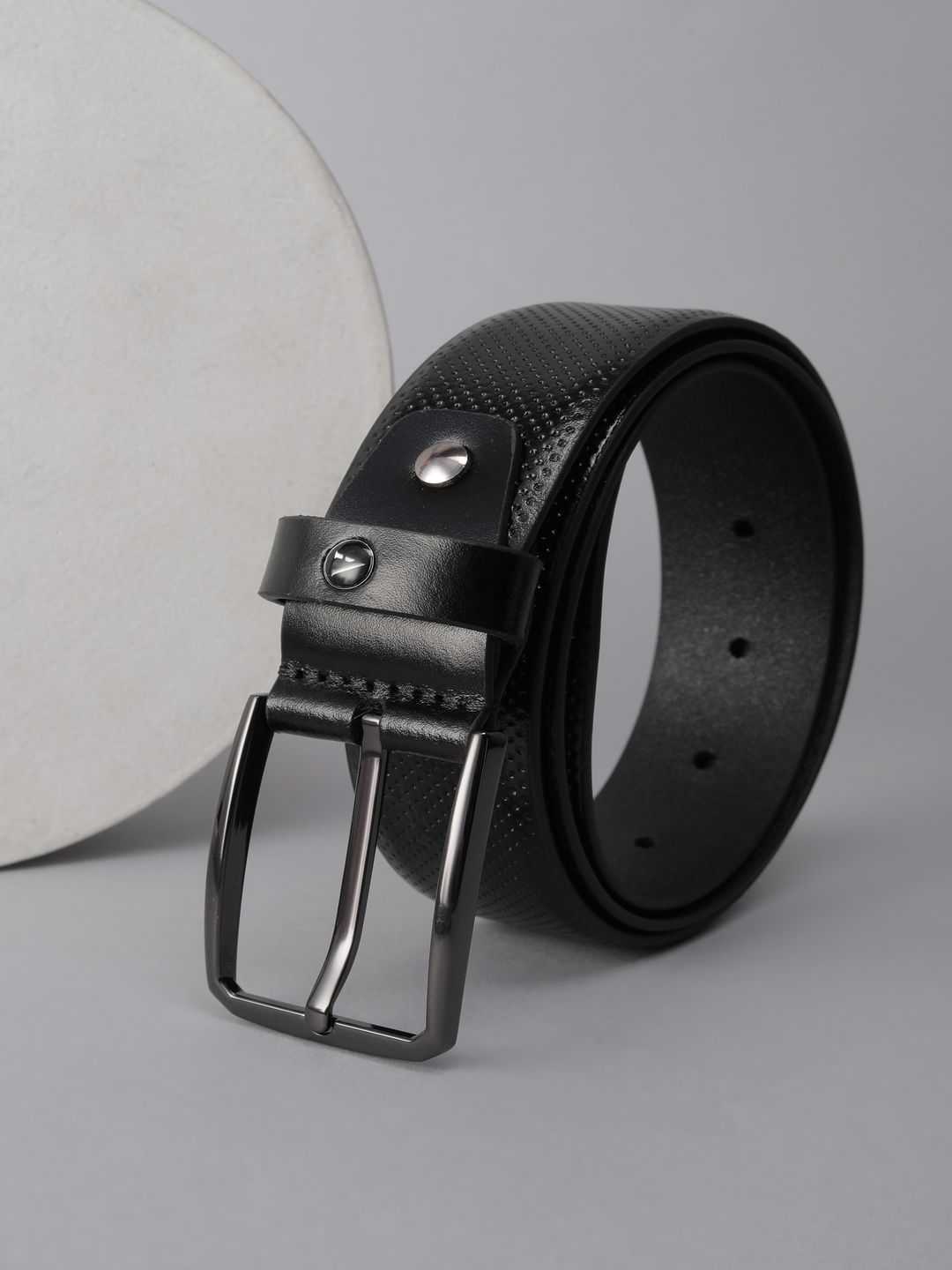 Van Heusen Men Textured Leather Belt