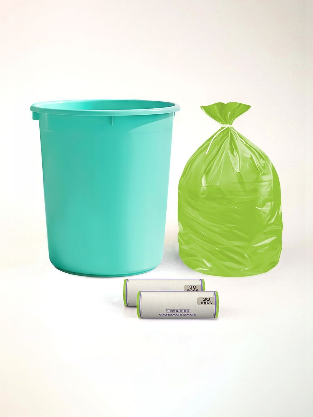 HOMESTIC Green Dustbin & Garbage Bag With 2 Roll 10L