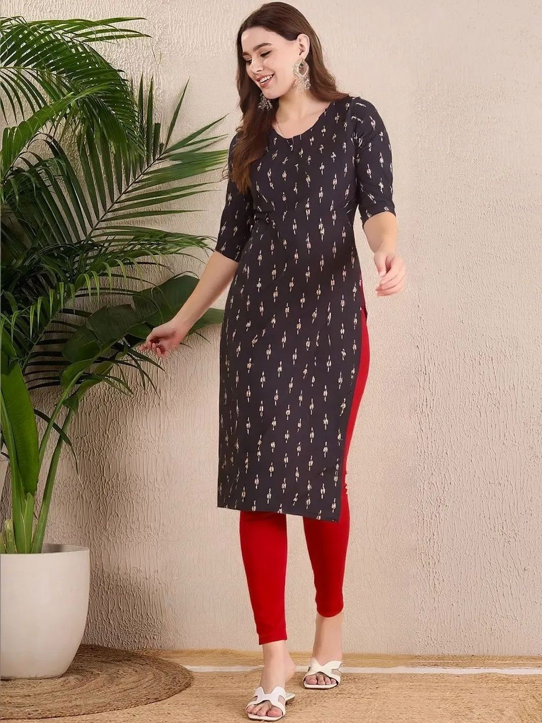 arangya Pack Of 2 Women Ethnic Motifs Printed Indie Prints Crepe Kurta