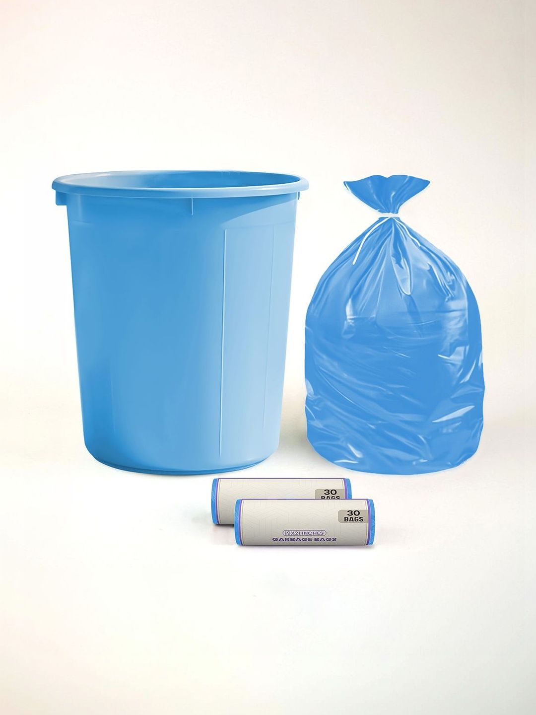 HOMESTIC Blue Dustbin & Garbage Bag With 2 Roll 13 L