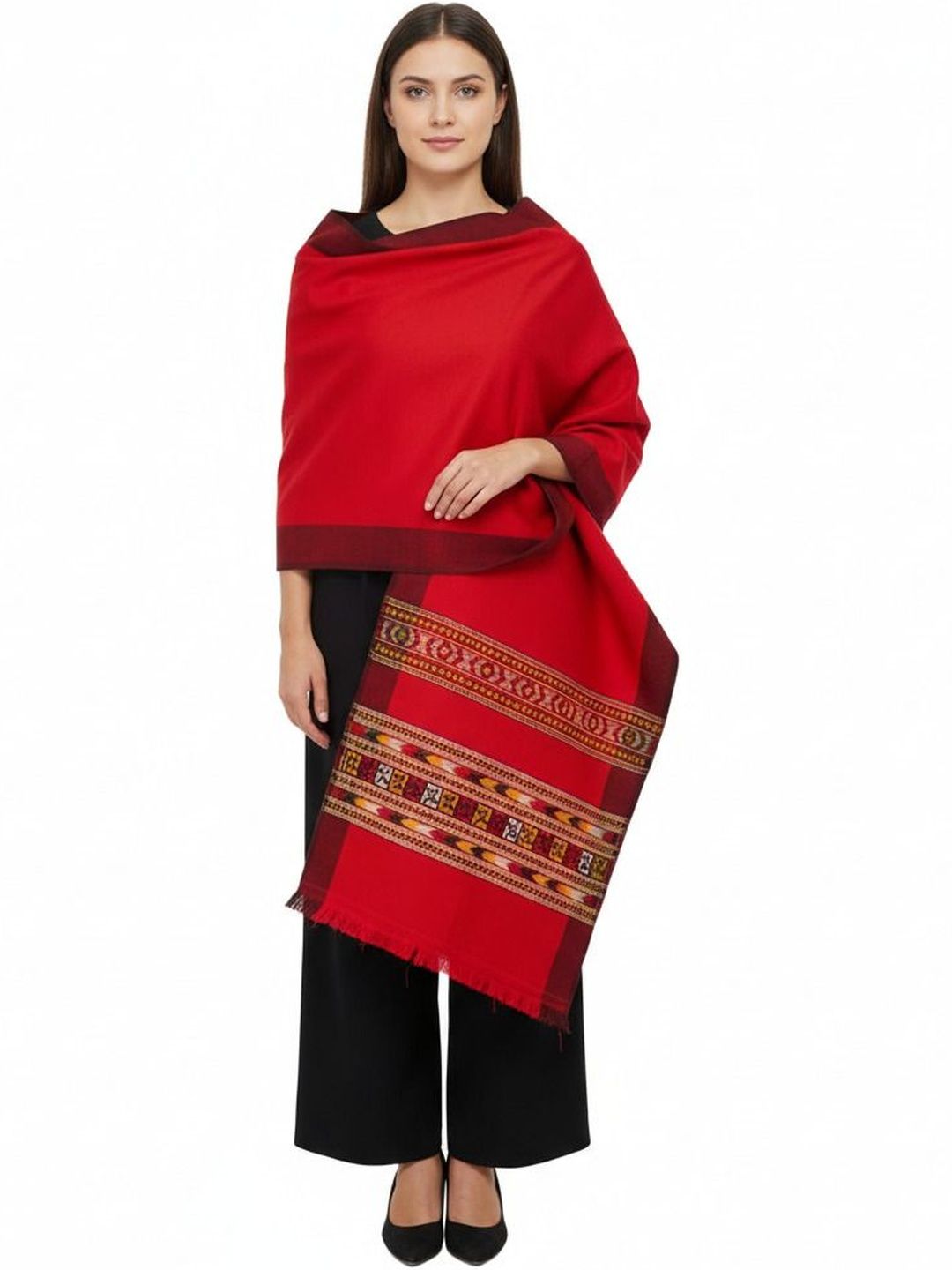Vrinde Women Striped Woven Design Shawl