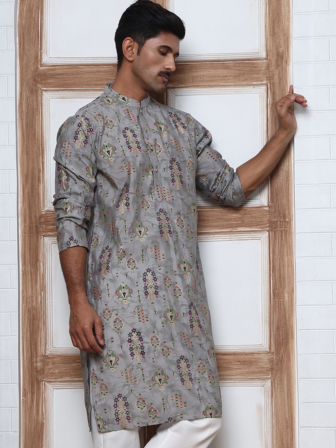 Jompers Men Ethnic Motifs Printed Indie Prints Kurta