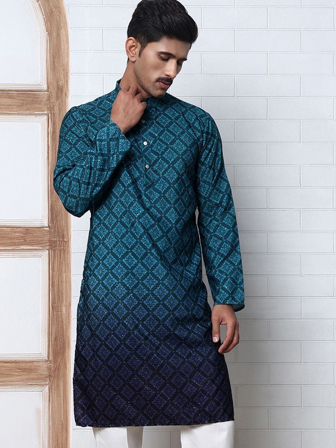 Jompers Men Ethnic Motifs Printed Kurta