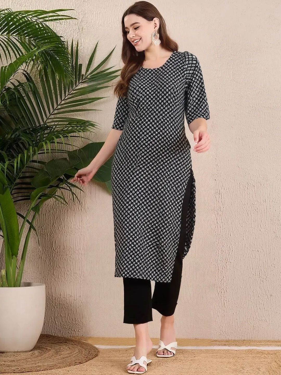 arangya Women Pack Of 3 Ethnic Motifs Printed Indie Prints Crepe Kurta