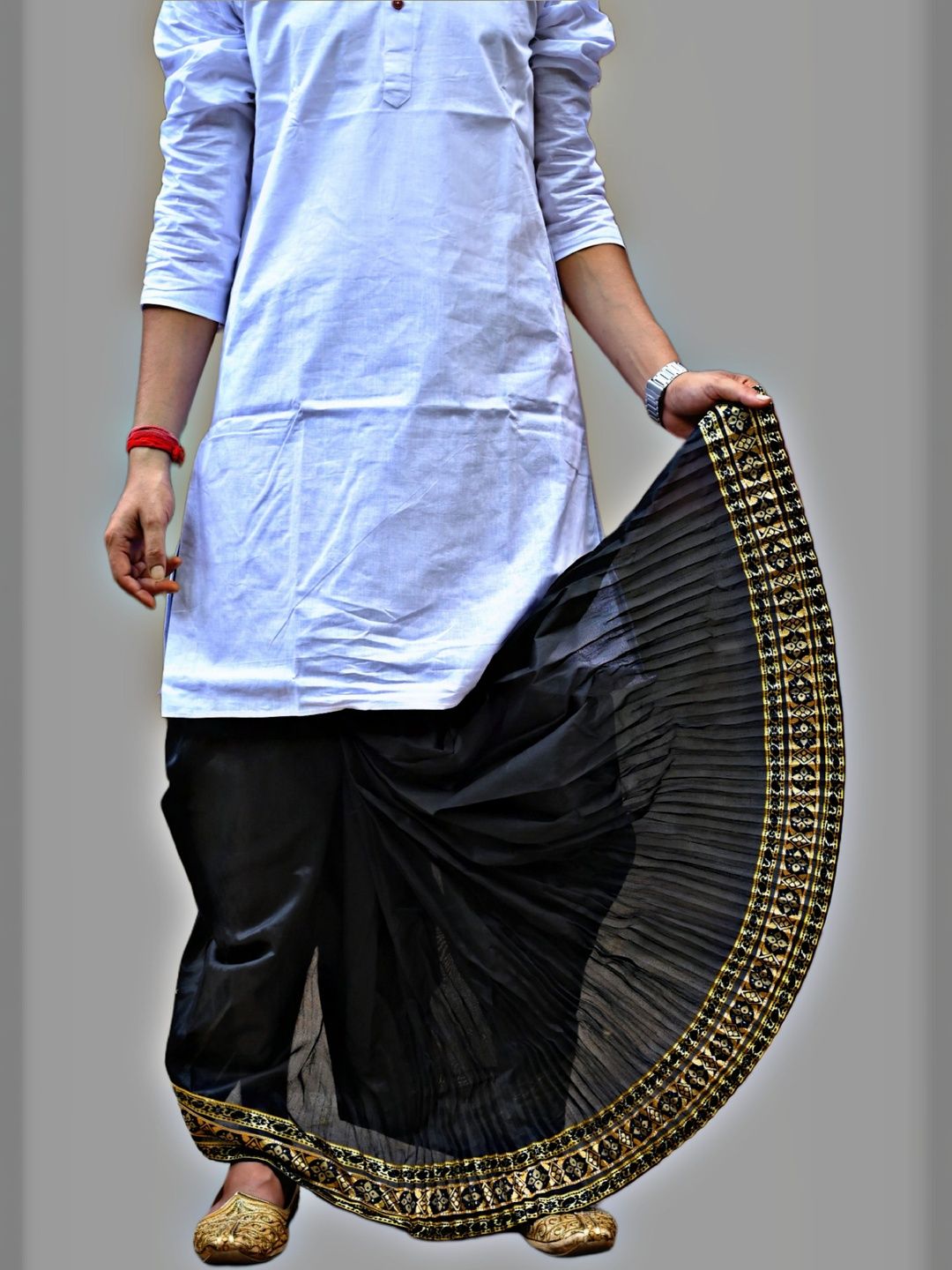 M Mahalaxmi Creation Men Silk Dhotis