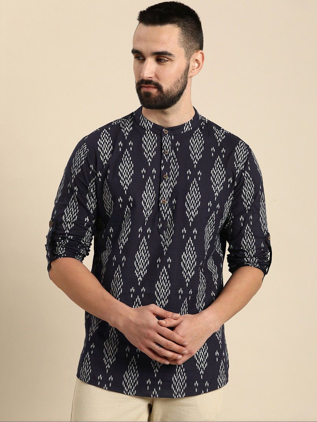 ZELINCO Men Ethnic Motifs Printed Indie Prints Kurta