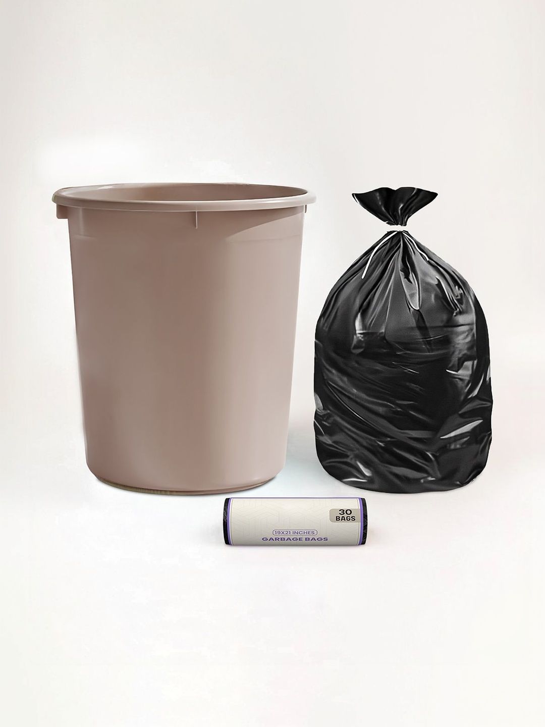 Aura Brown Set of 2 Regular Multi-Utility Dustbin
