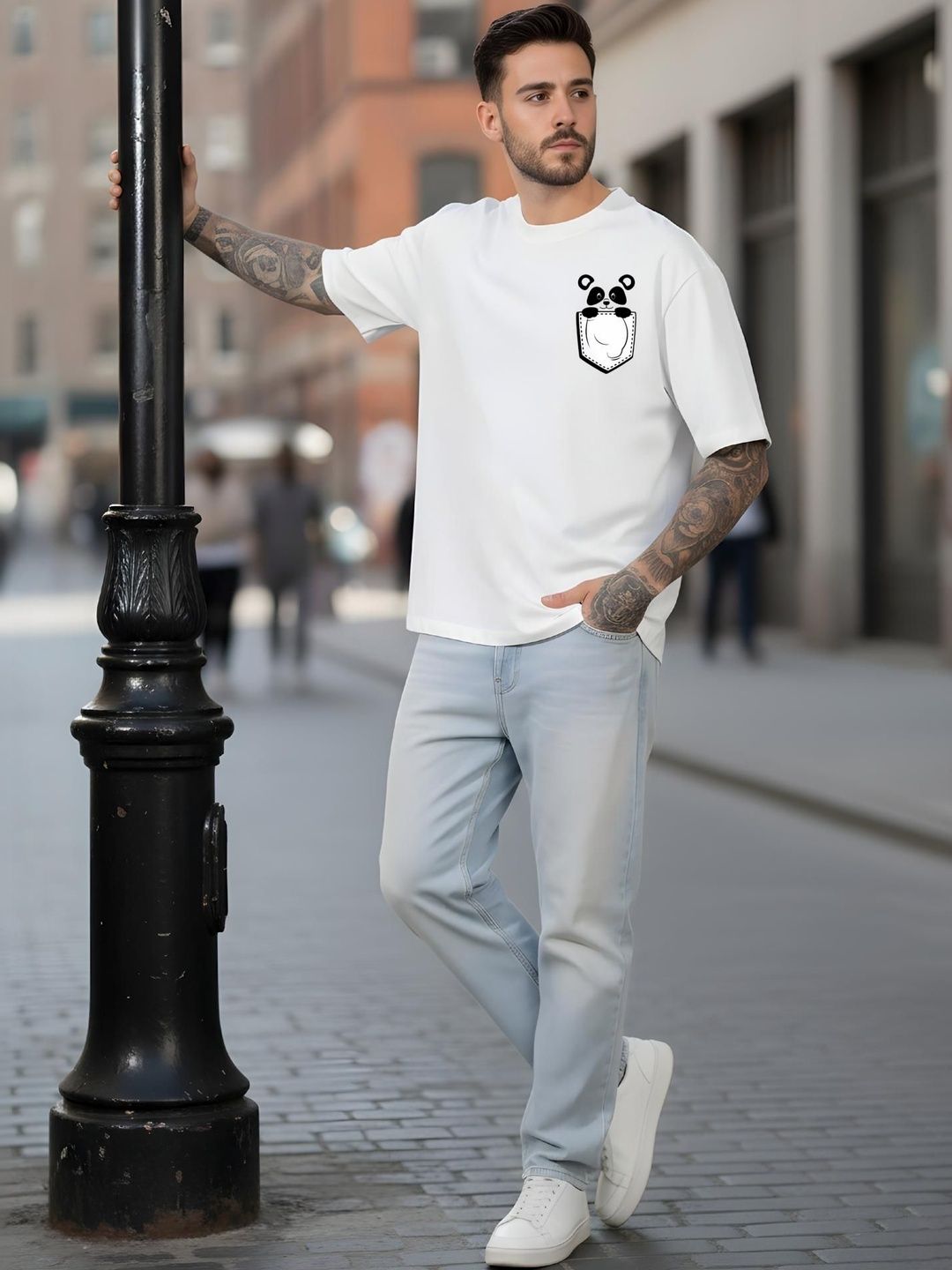 KAIDO Men Printed Pockets T-shirt