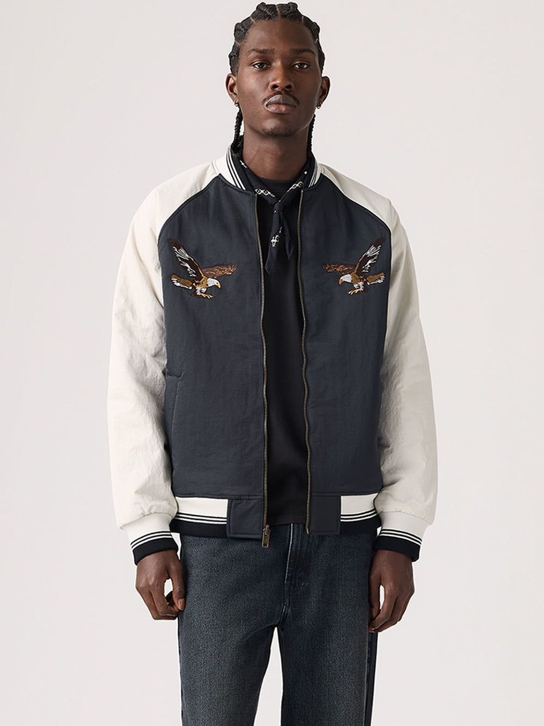 Levis Men Varsity Jacket with Embroidered