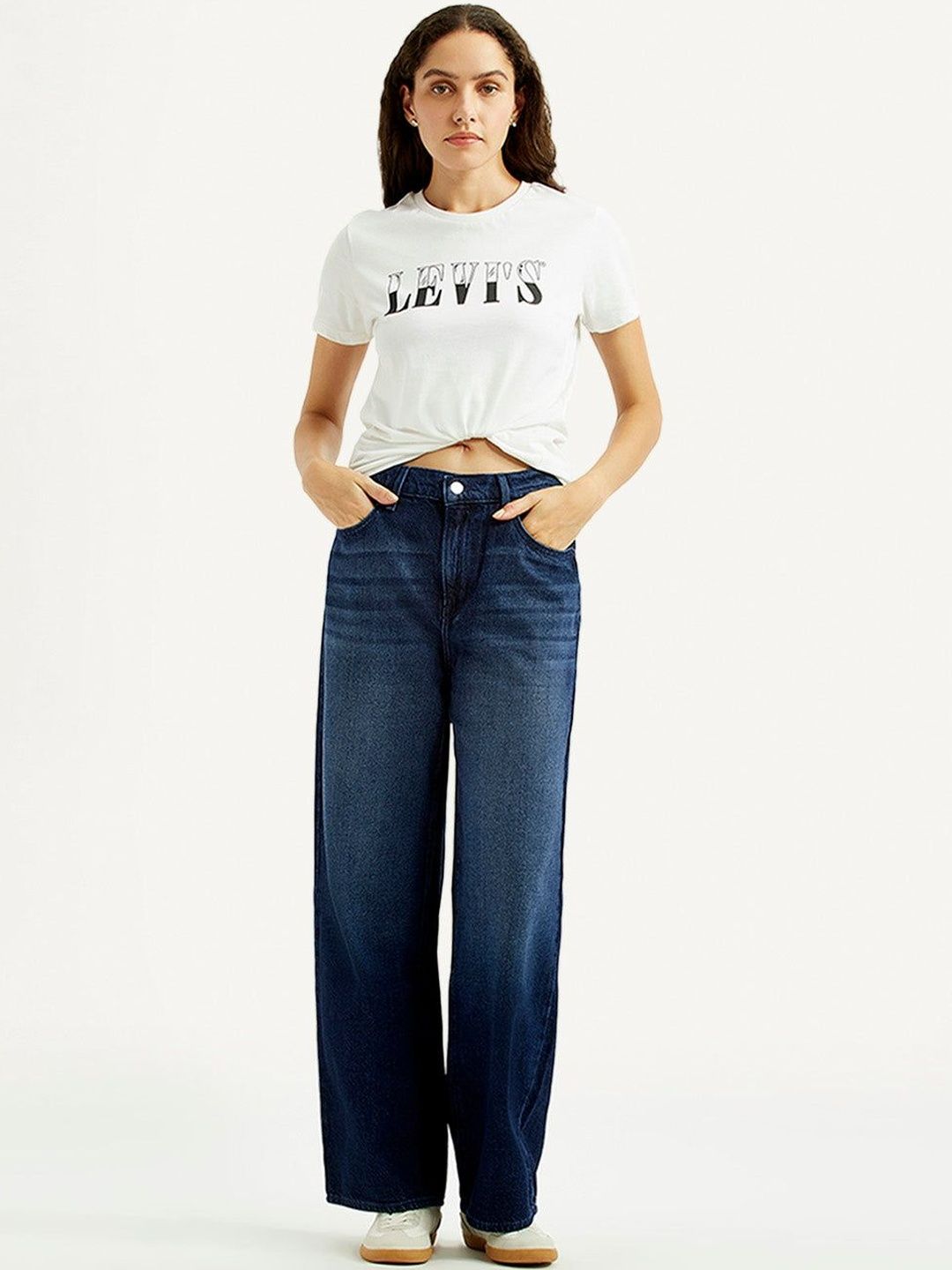 Levis Women Wide Leg High-Rise Light Fade Jeans