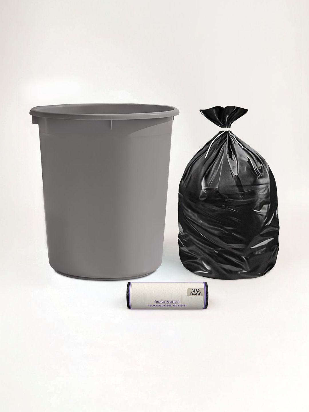 Aura Grey Set of 2 Regular Multi-Utility Dustbin