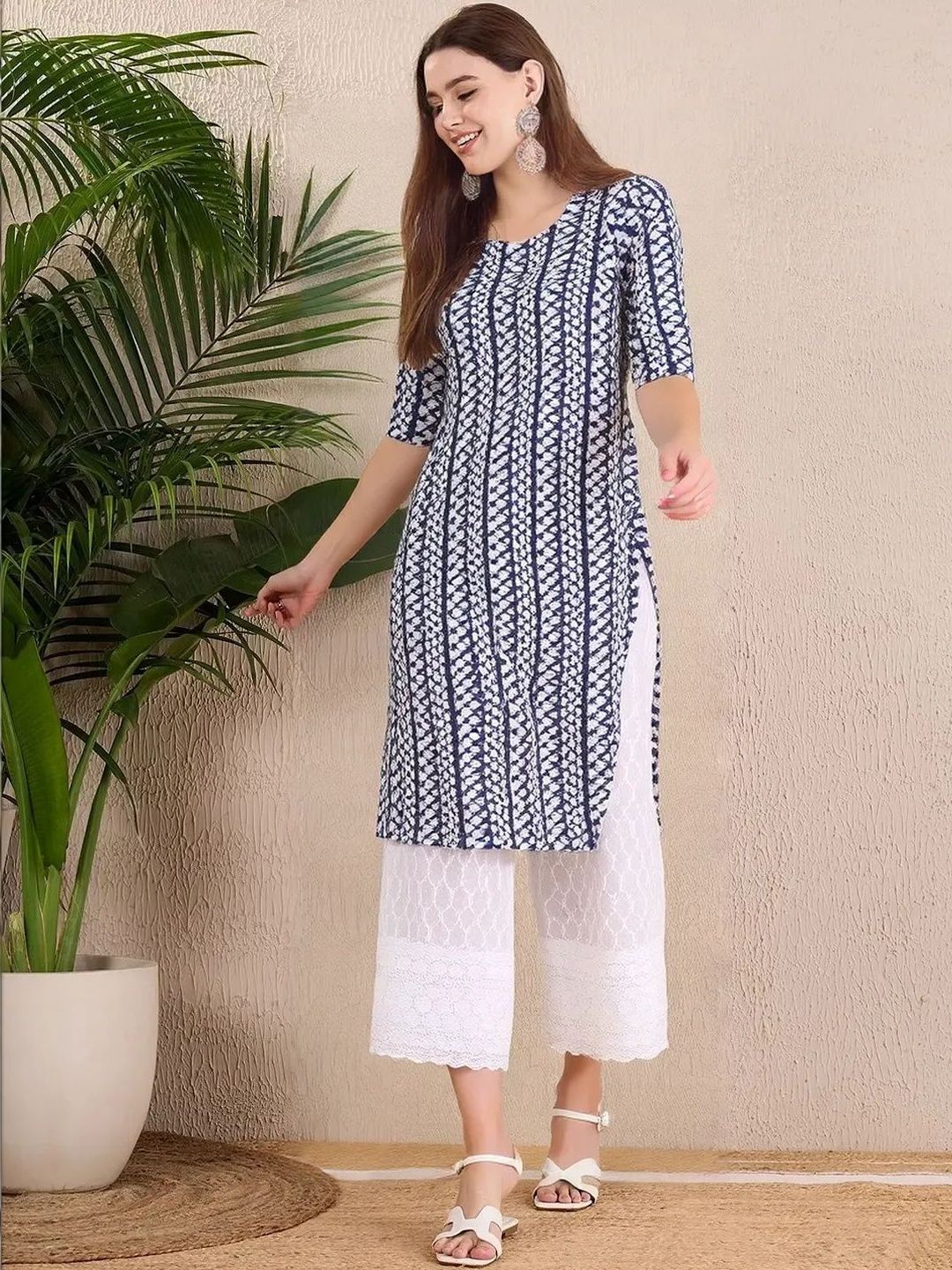 arangya Women Pack Of 3 Ethnic Motifs Printed Indie Prints Crepe Kurta