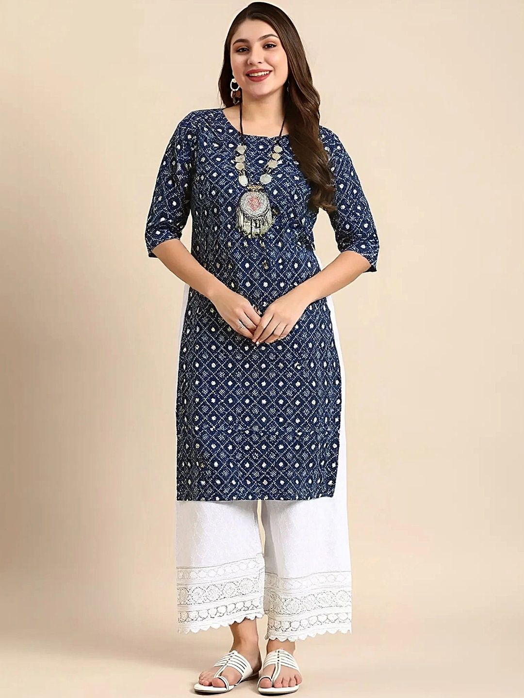 arangya Women Ethnic Motifs Printed Indie Prints Crepe Kurta