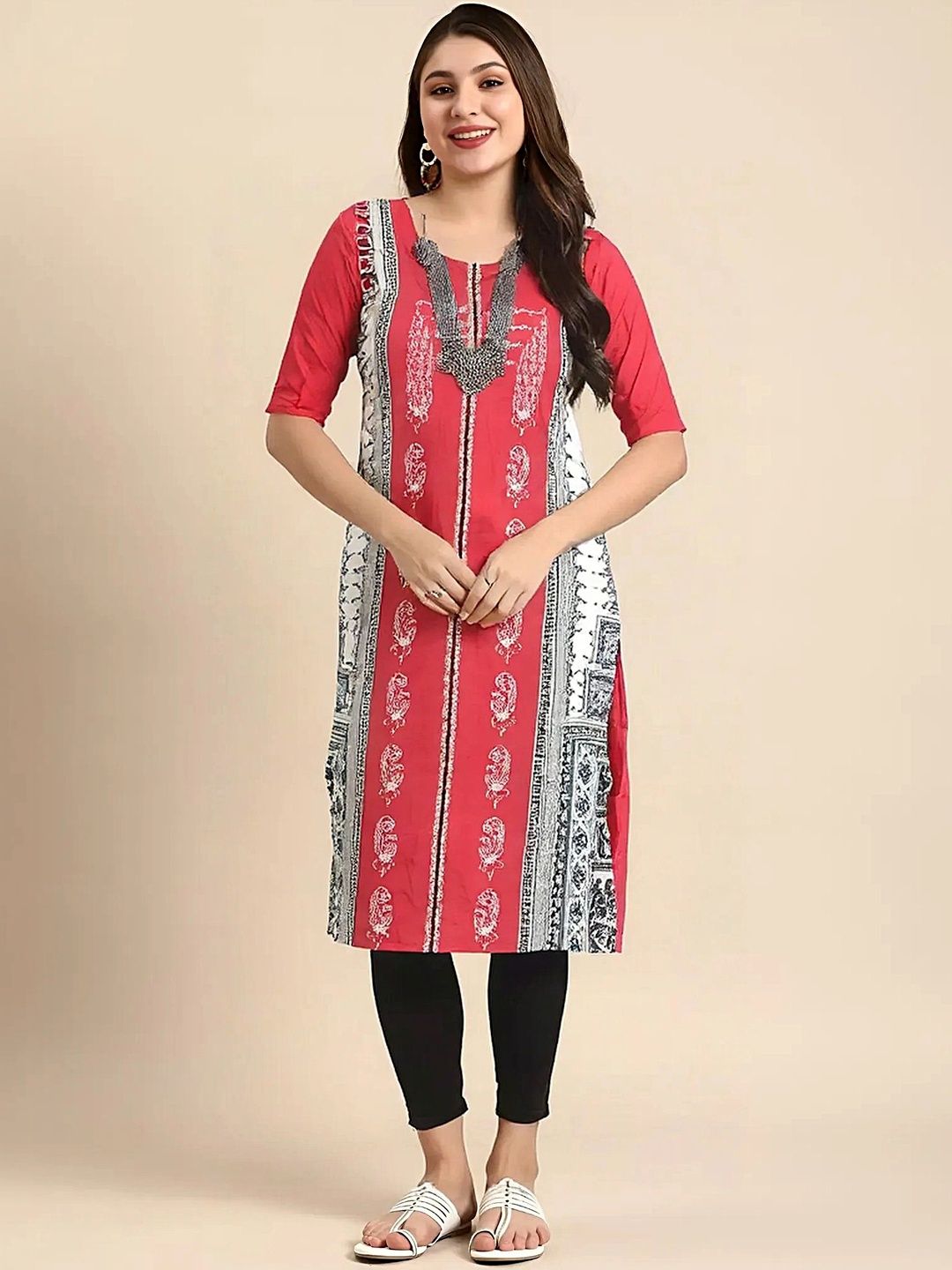 arangya Women Pack Of 2 Ethnic Motifs Printed Indie Prints Crepe Kurta