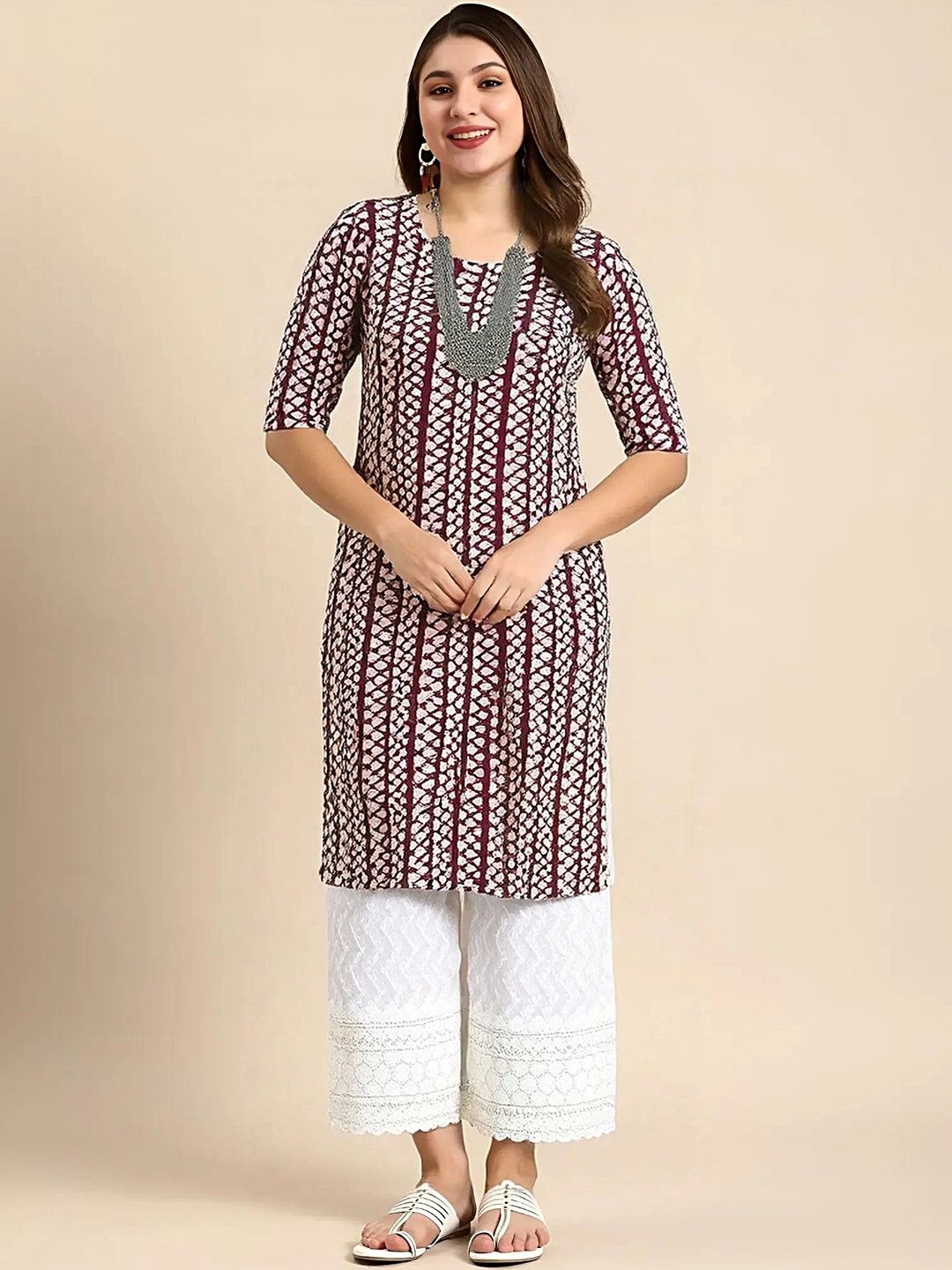 arangya Women Pack Of 2 Ethnic Motifs Printed Crepe Kurta