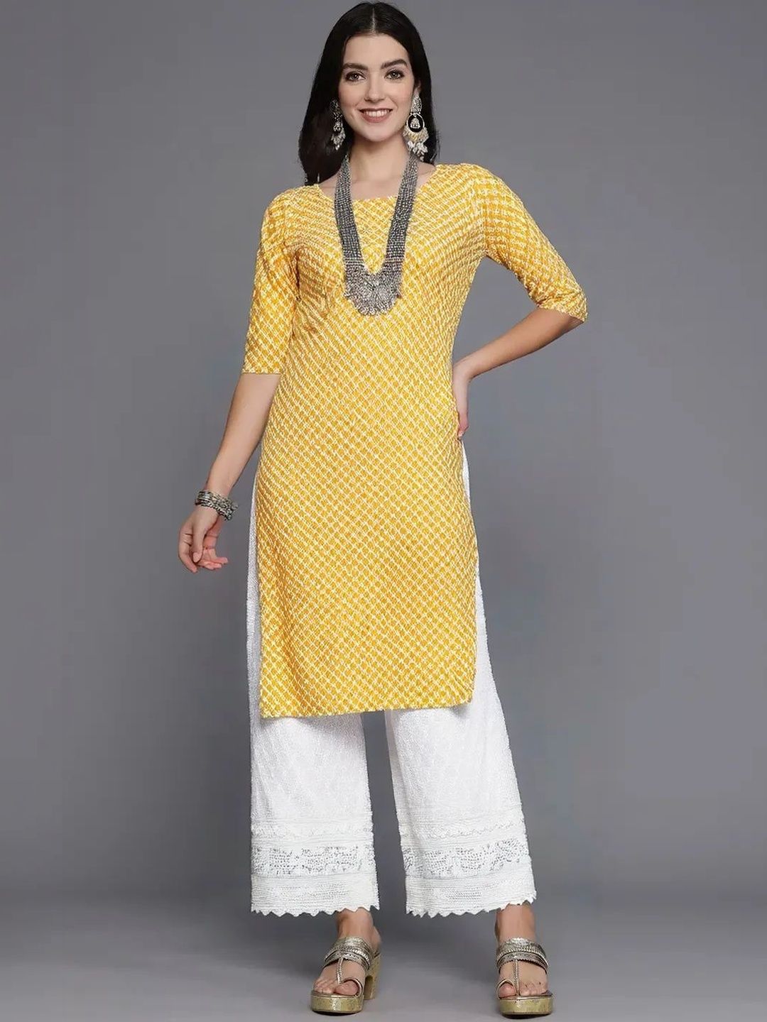 arangya Pack Of 2 Women Geometric Printed Crepe Kurta