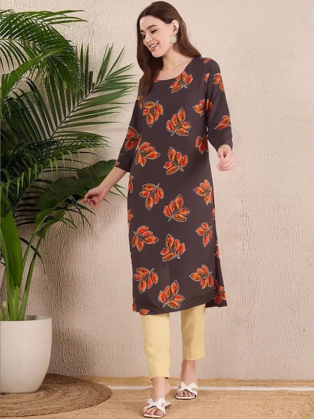 arangya Women Pack Of 2 Printed Crepe Kurta