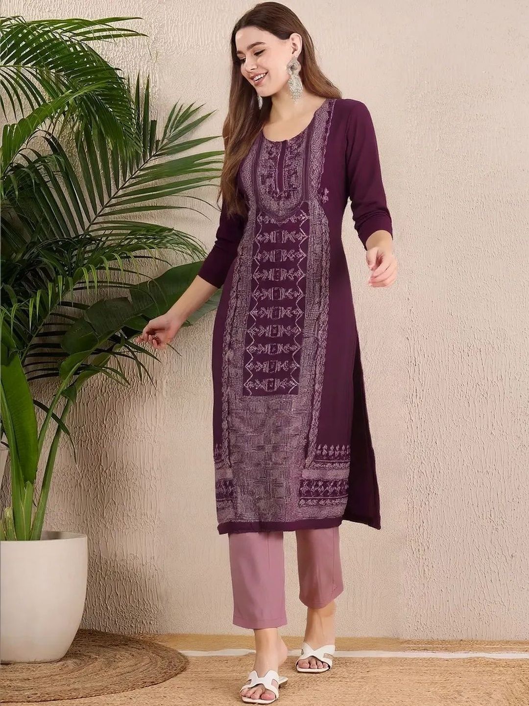 arangya Pack Of 2 Women Ethnic Motifs Printed Indie Prints Crepe Kurta