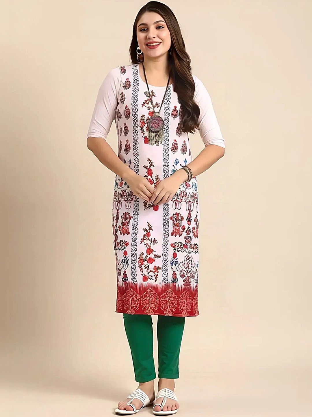 arangya Pack Of 2 Women Ethnic Motifs Printed Indie Prints Crepe Kurta