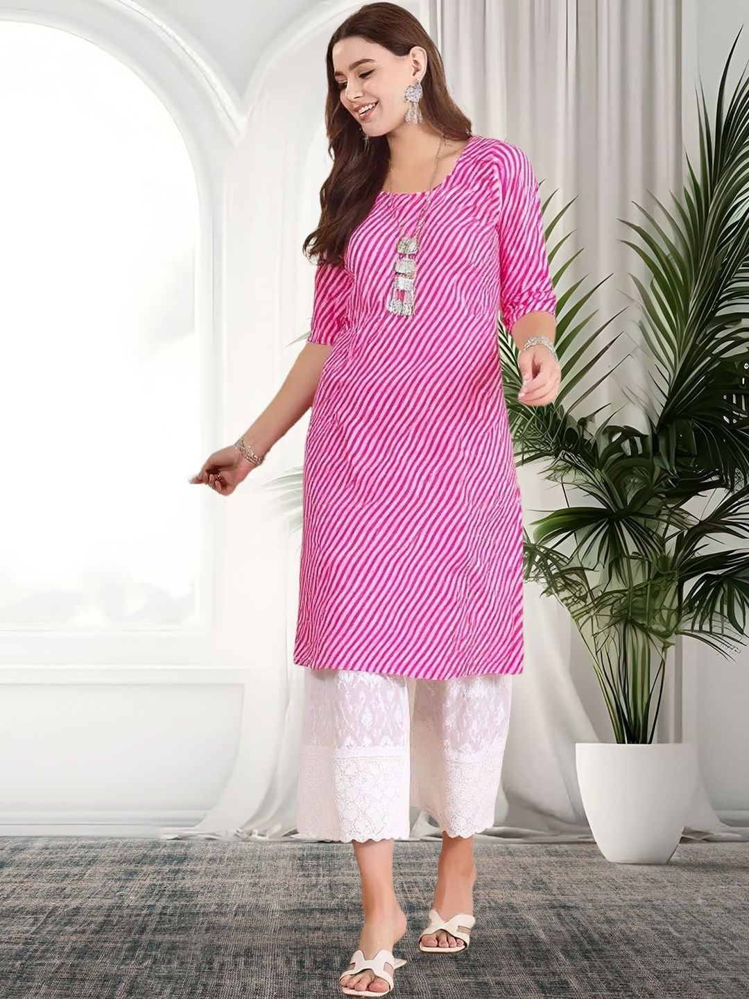 arangya Pack Of 3 Women Printed Indie Prints Crepe Kurta