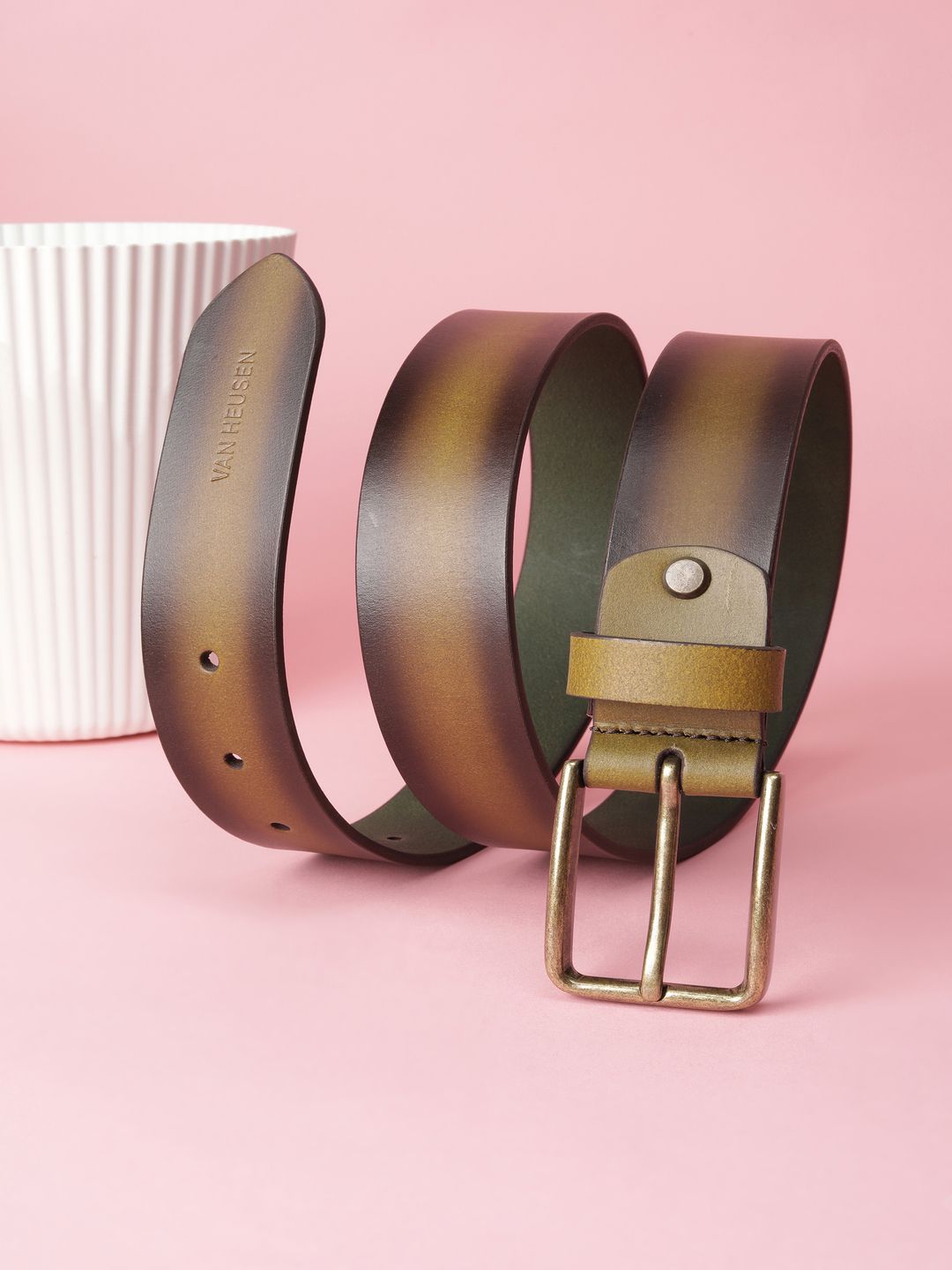 Van Heusen Men Gradient Leather Belt