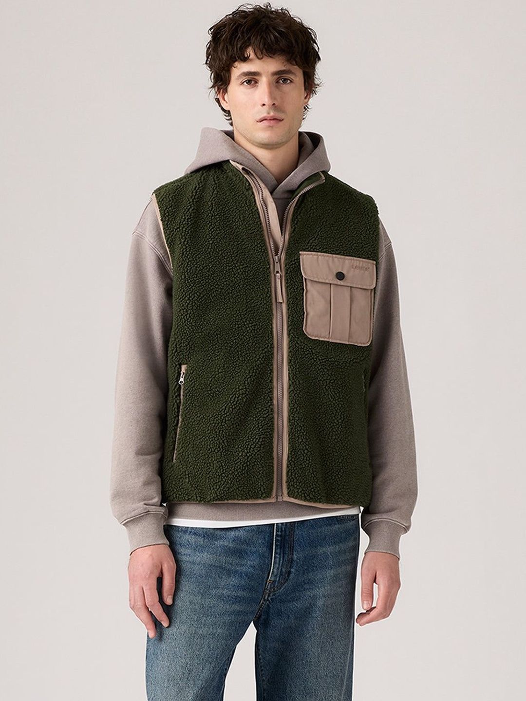 Levis Stand Collar Lightweight Gilet Jacket
