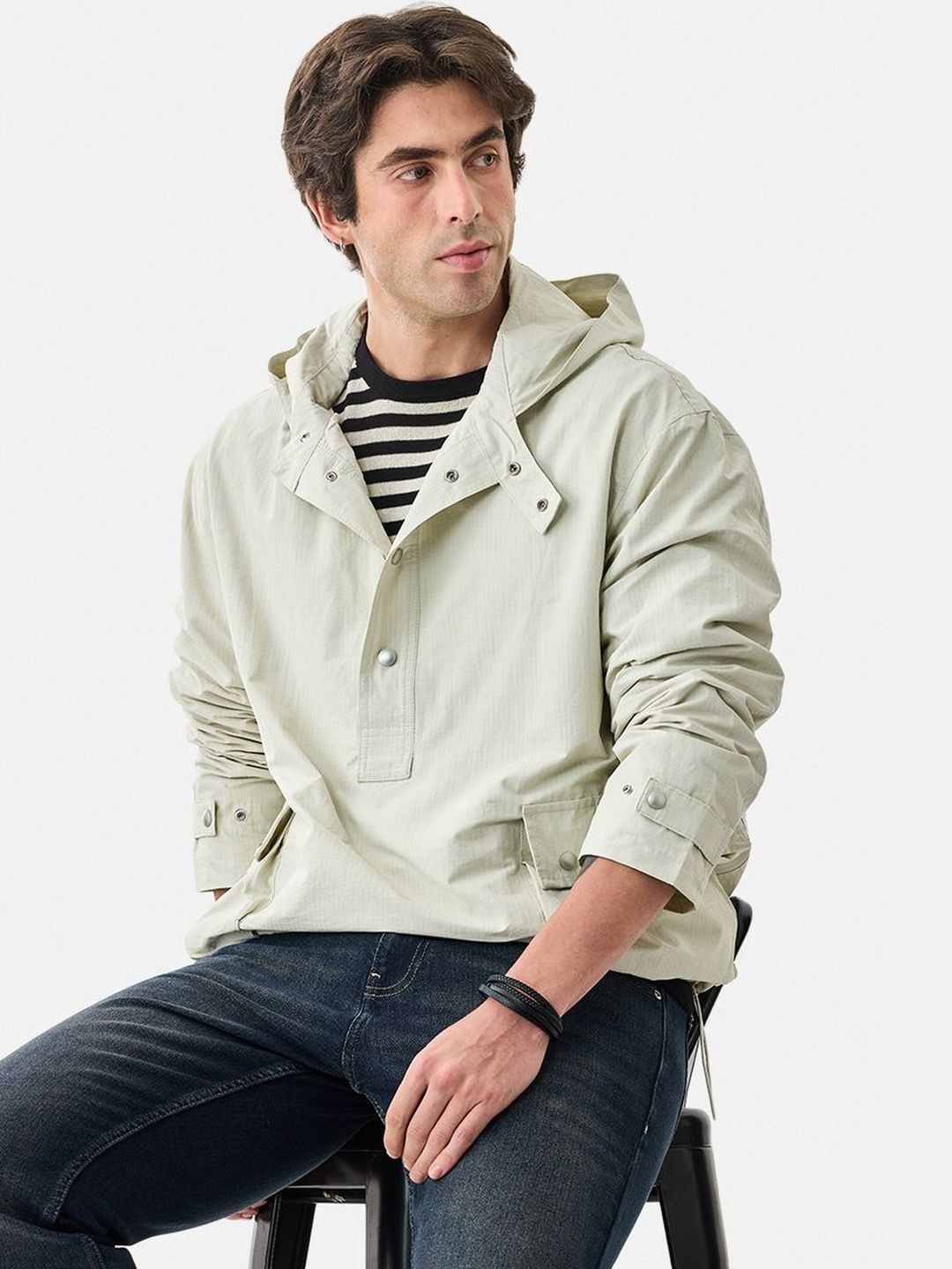 Snitch Beige Plain Jacket