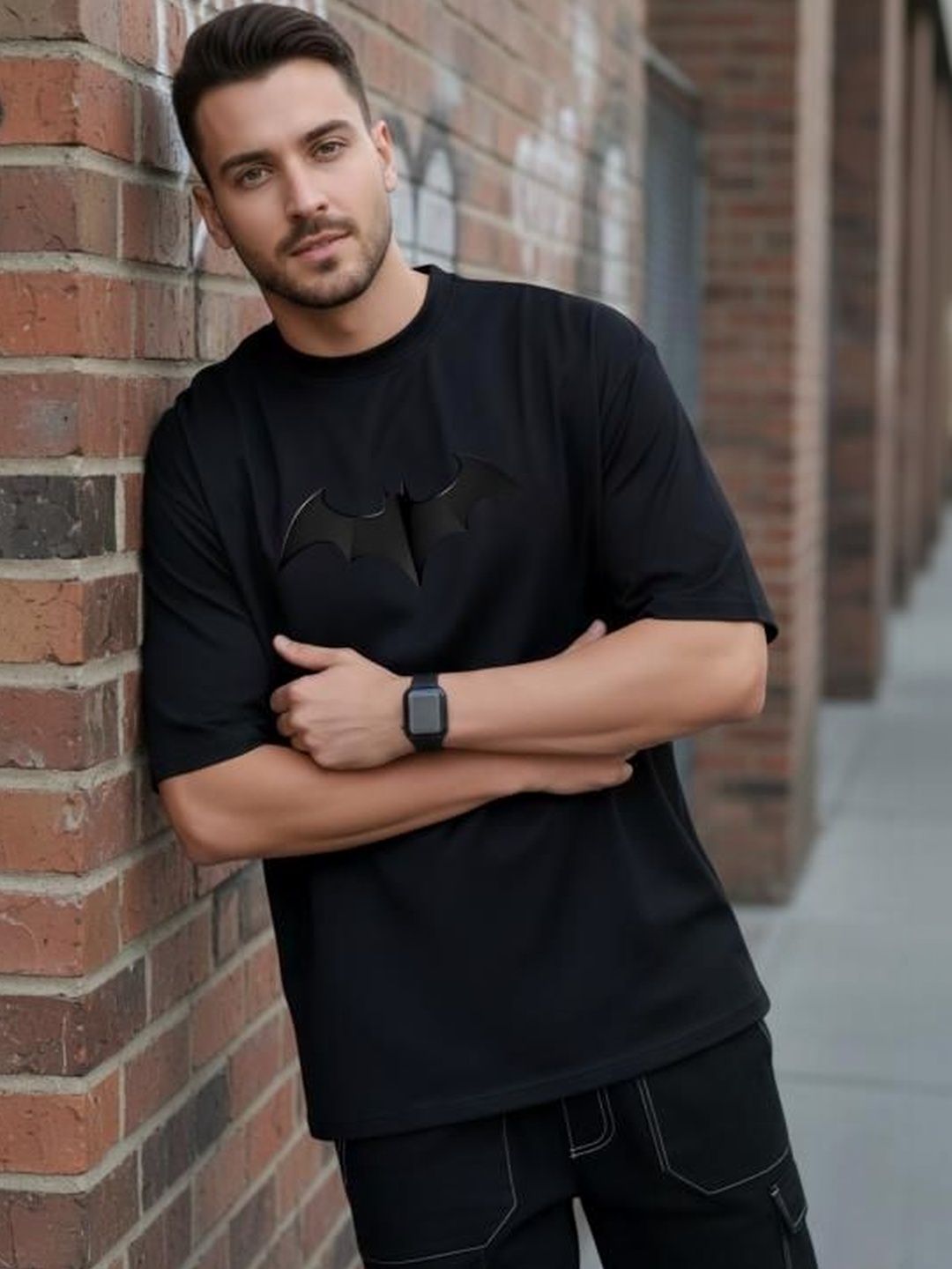 Moda Rapido Men Batman Printed T-shirt
