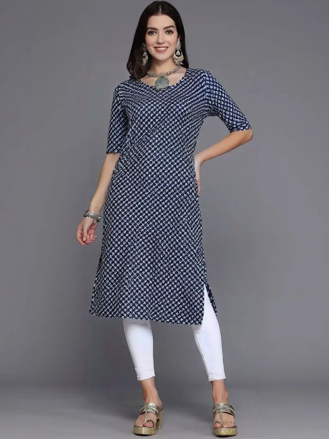 arangya Women Pack Of 2 Ethnic Motifs Printed Indie Prints Crepe Kurta