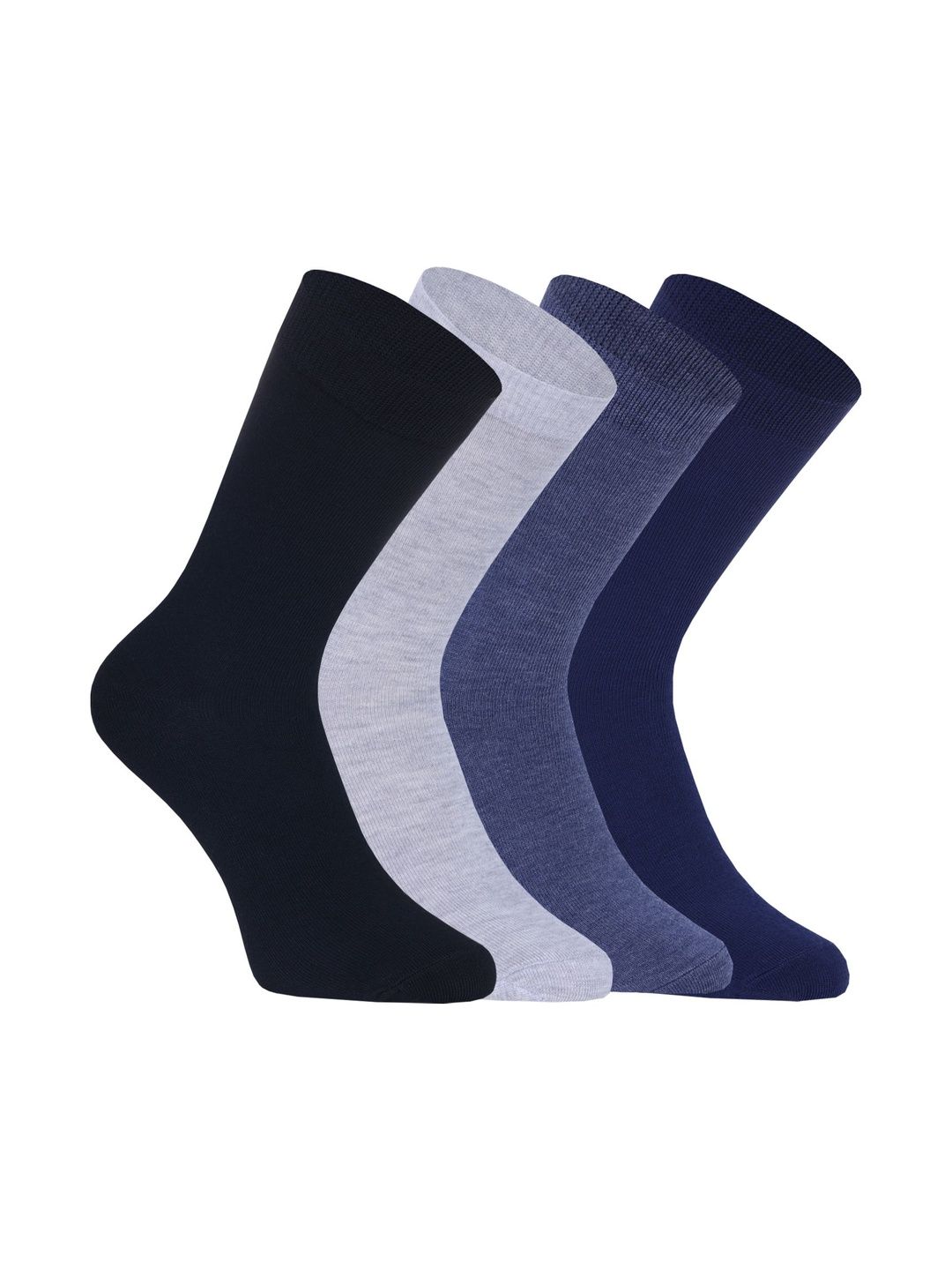 HEBTROCO Men Pack of 4 Calf Length Socks