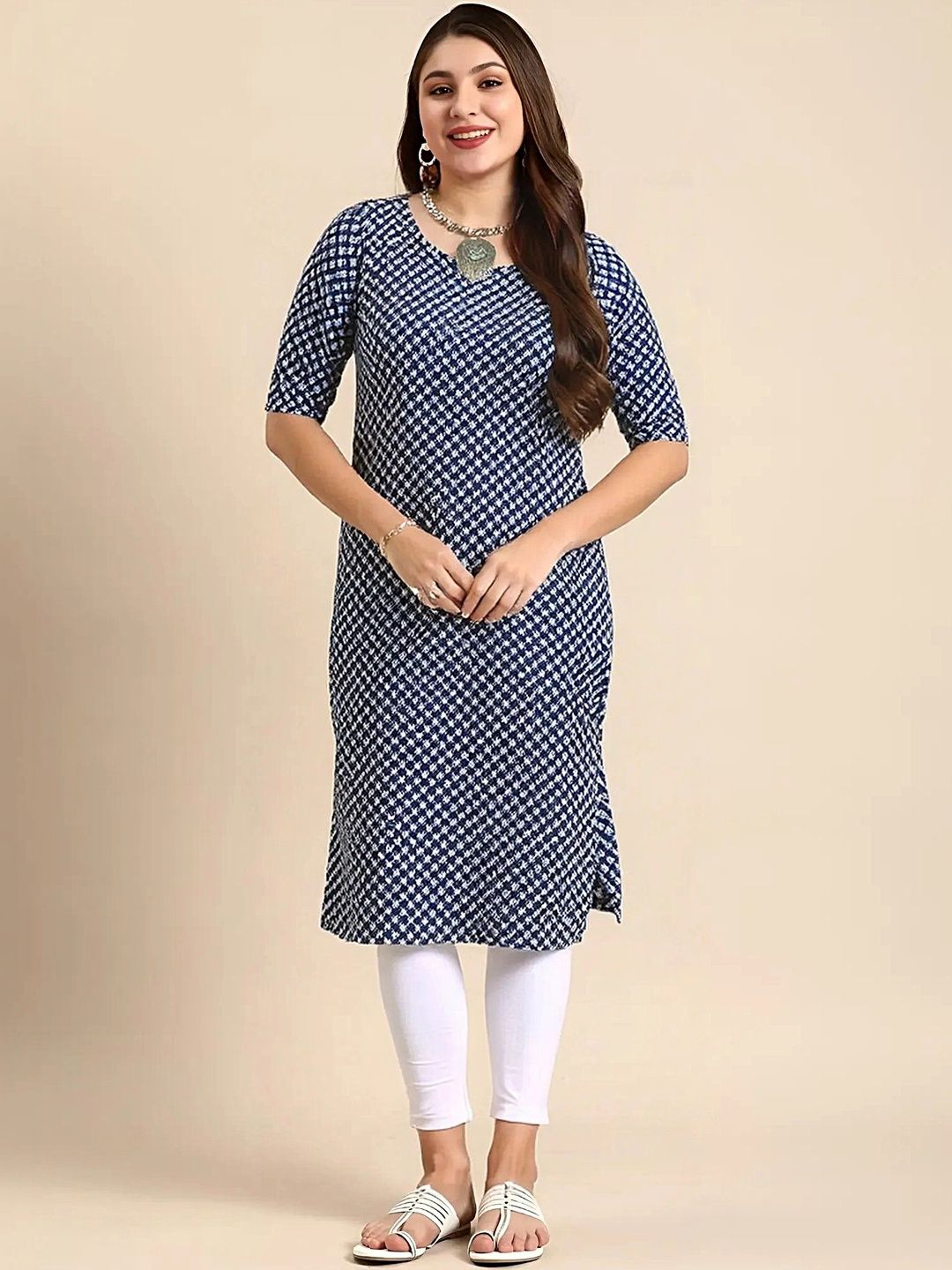 arangya Women Ethnic Motifs Printed Indie Prints Crepe Kurta