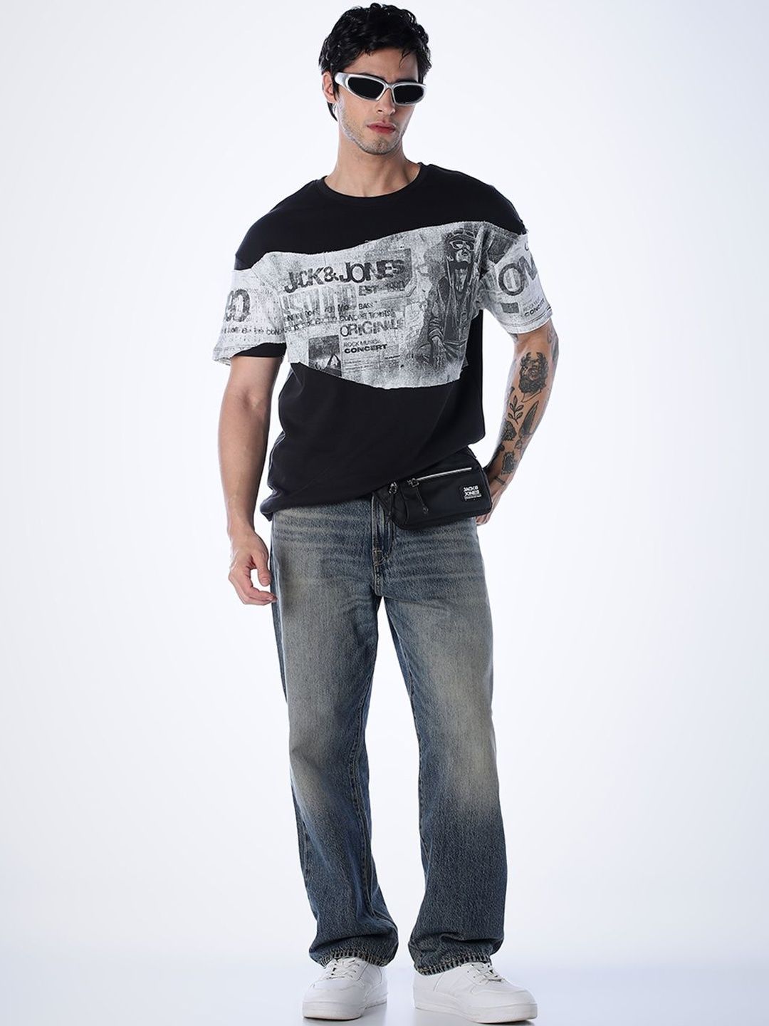 Wide Leg High-Rise Heavy Fade Jeans