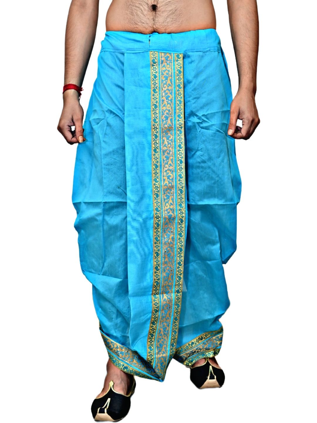 Krishiv Lifestyle Embroidered Silk Dhotis