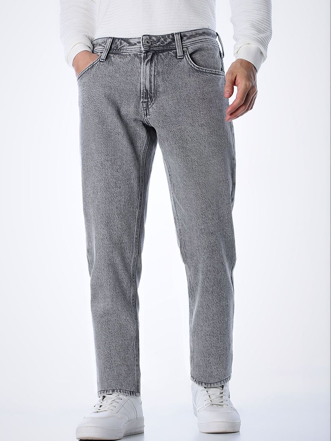 Tim Tapered Fit Low-Rise Light Fade Stretchable Jeans