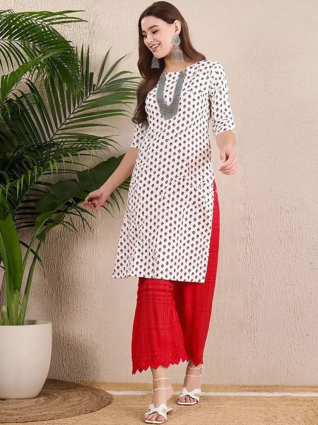 arangya Women Pack of 3 Ethnic Motifs Printed Indie Prints Crepe Kurta