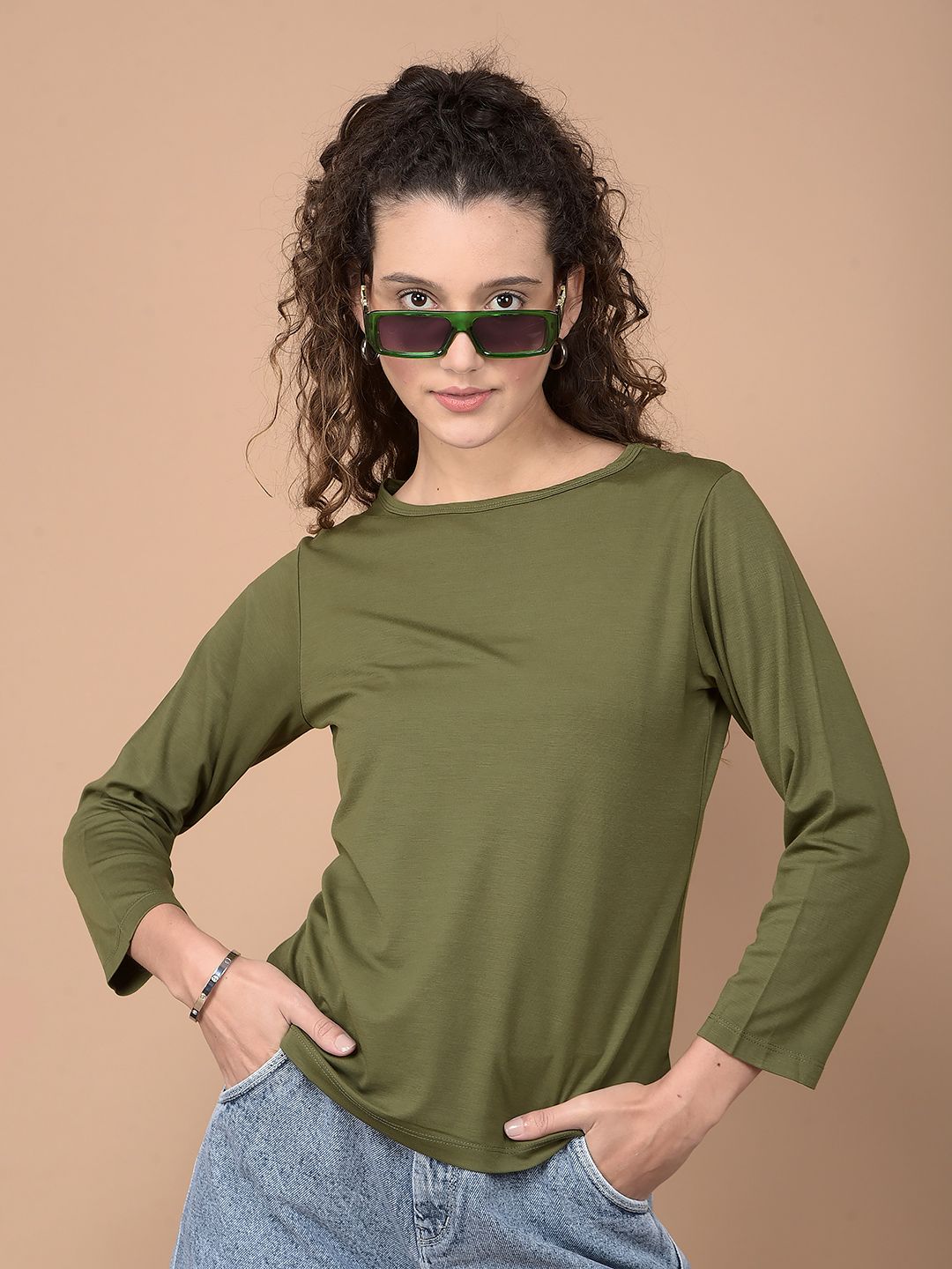 Crimsoune Club Women Cut Outs Slim Fit T-shirt