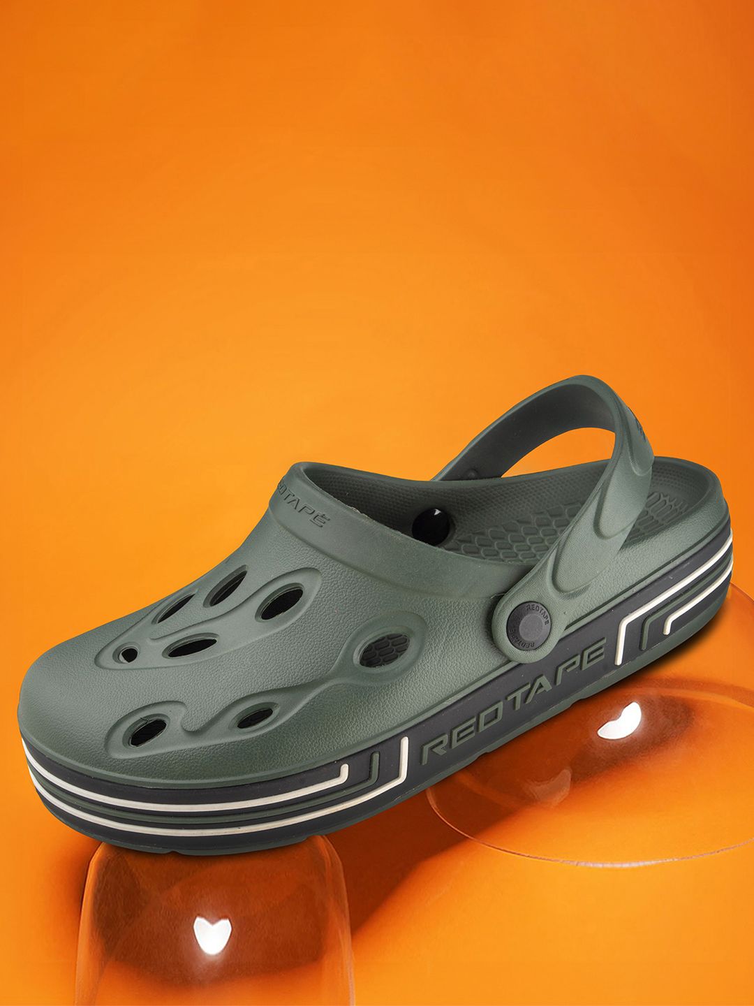 Red Tape Men Self Design Rubber Clogs