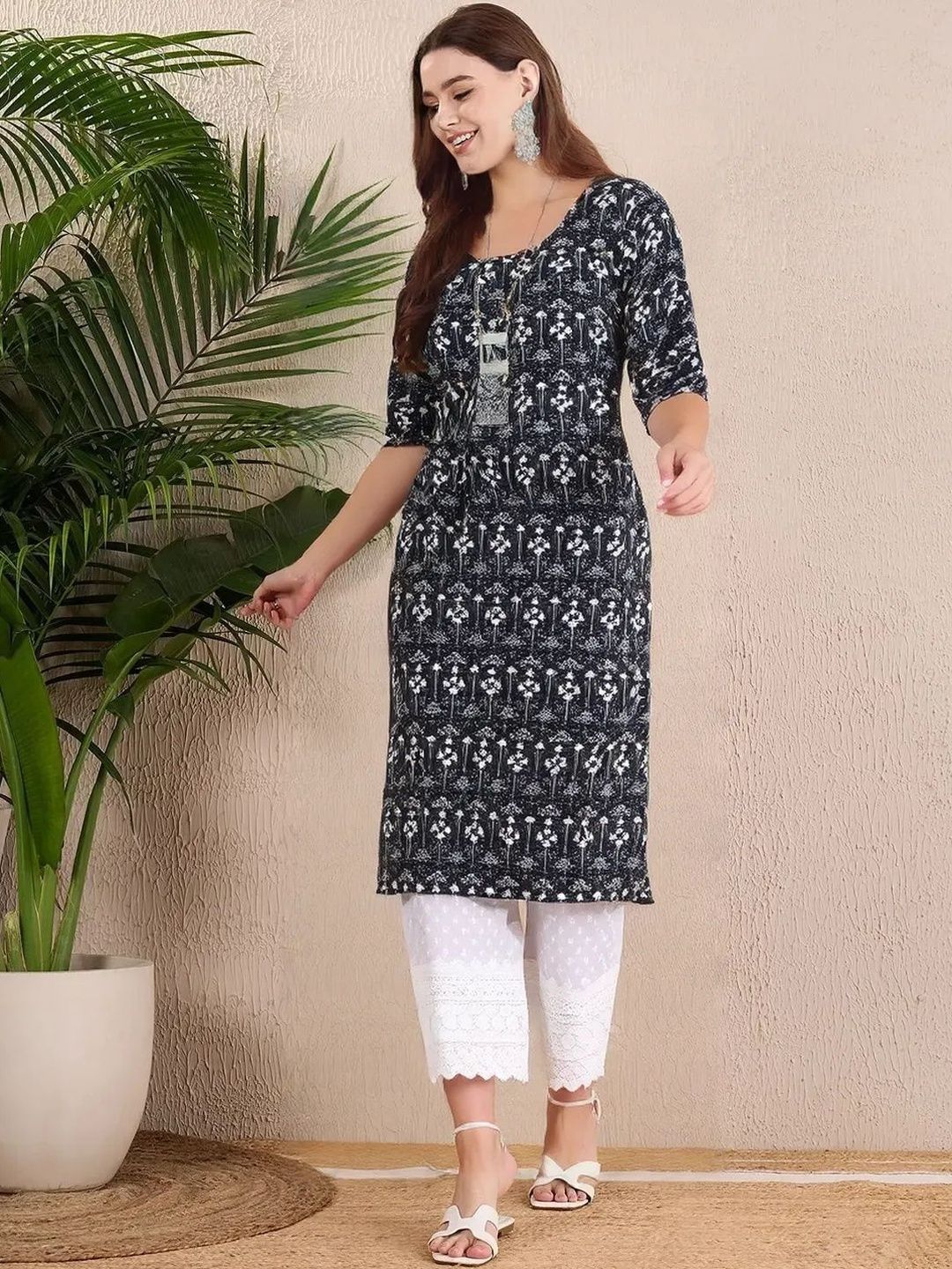 arangya Women Pack Of 2 Ethnic Motifs Printed Indie Prints Crepe Kurta
