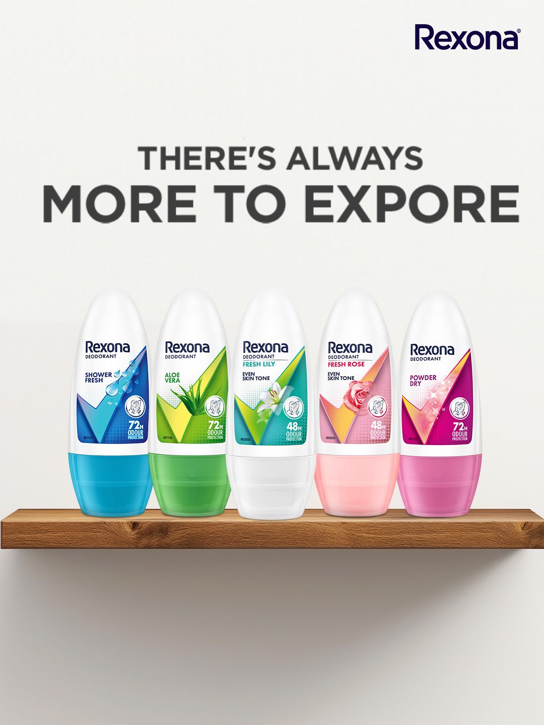 Buy REXONA Women Set of 3 Fresh Lilly Underarm Roll-On Deodorant
