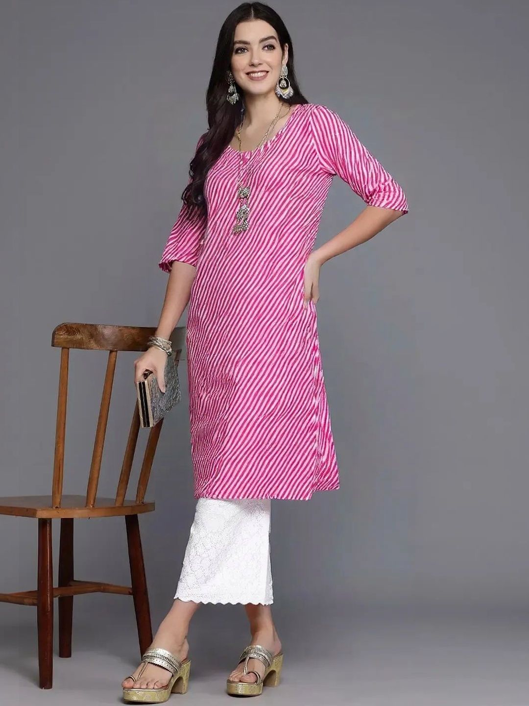 arangya Women Pack of 3 Printed Crepe Kurta